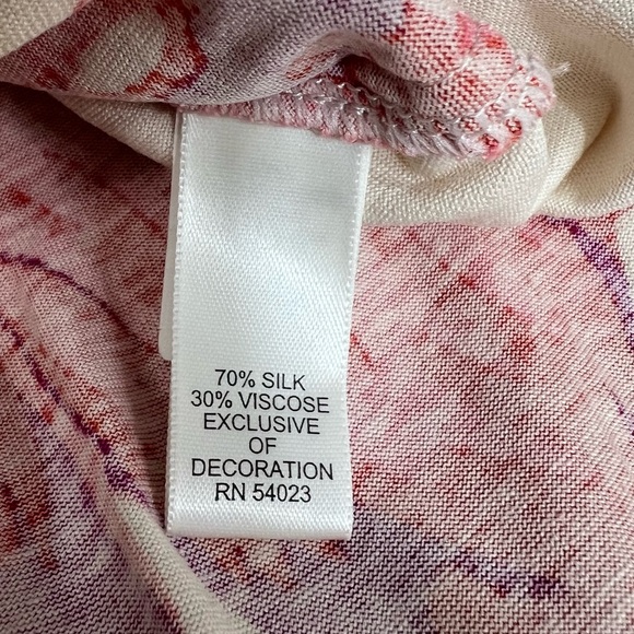 Banana Republic Milly Collection Chili Red Banana Leaf Silk Jersey Maxi Dress S - Picture 11 of 13